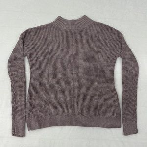 American Eagle Purple Cut Out Knit Lace Up Sweater Sz XS